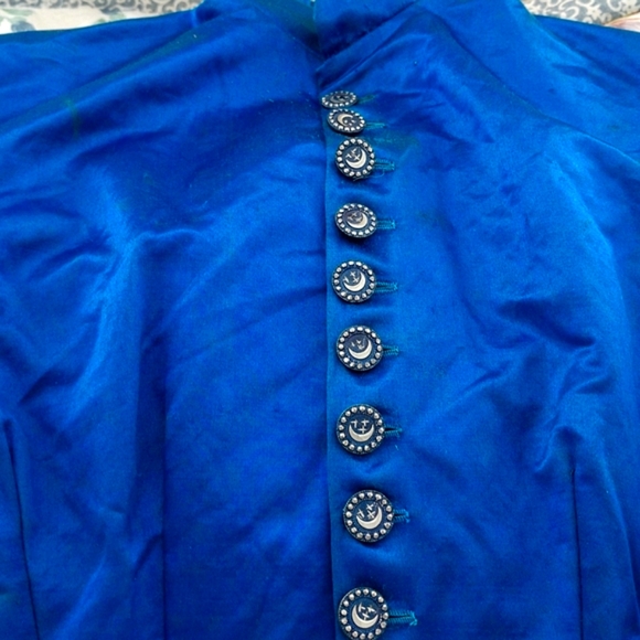 #9 True VICTORIAN Child's SILK SATIN BODICE / JACKET w Original MoonStar Buttons - Picture 3 of 16